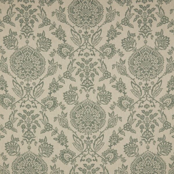 green botanical jacquard fabric from iLiv