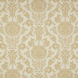 yellow botanical jacquard fabric from iLiv