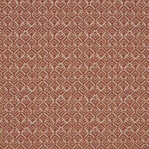 red geometric cotton fabric from iLiv