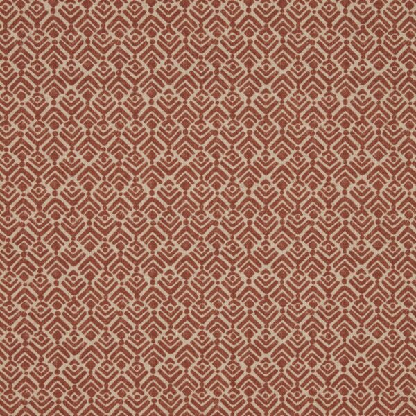 Nexara Fabric - Auburn by red geometric cotton fabric from iLiv