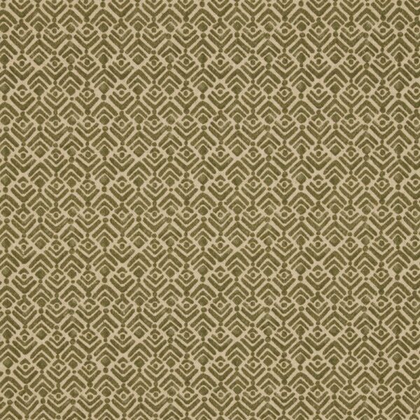 Nexara Fabric - Cedar by green geometric cotton fabric from iLiv