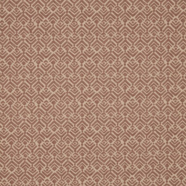 red geometric cotton fabric from iLiv