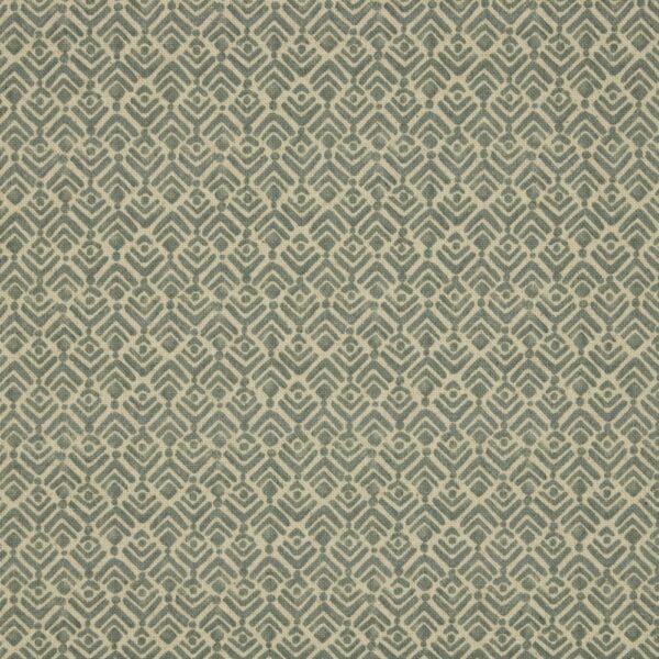 Nexara Fabric - Mint by green geometric cotton fabric from iLiv