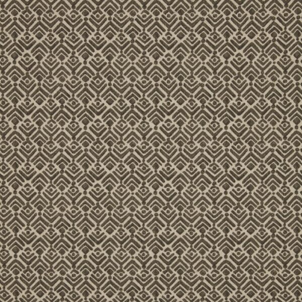 Nexara Fabric - Pewter by black-grey geometric cotton fabric from iLiv