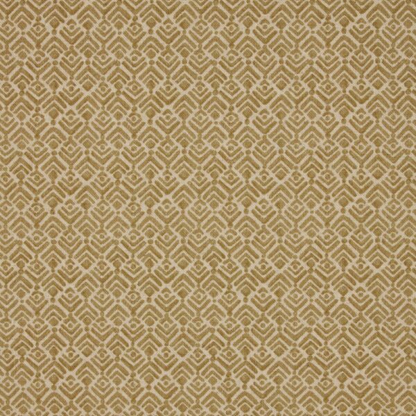 Nexara Fabric - Saffron by yellow geometric cotton fabric from iLiv