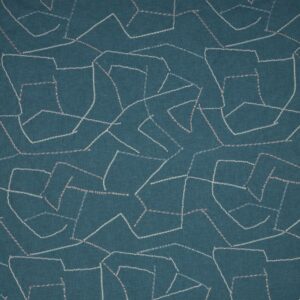blue contemporary embroideried fabric from iLiv