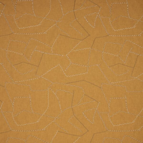Odyssey Fabric - Dijon by orange contemporary embroideried fabric from iLiv