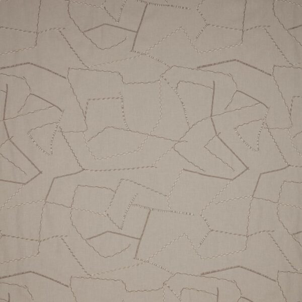 Odyssey Fabric - Limestone by white contemporary embroideried fabric from iLiv