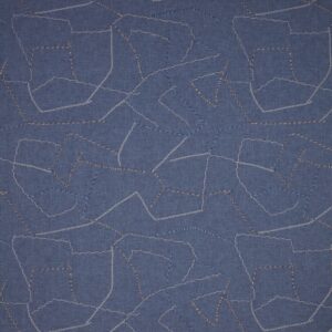 blue contemporary embroideried fabric from iLiv