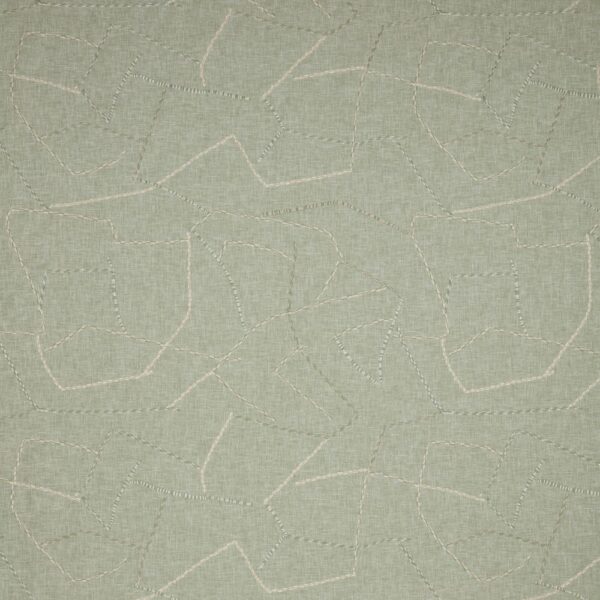 Odyssey Fabric - Mint by green contemporary embroideried fabric from iLiv