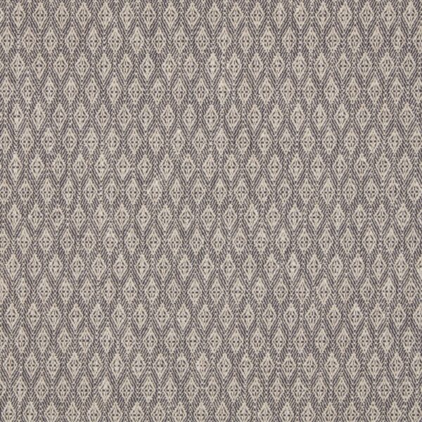Marquise Fabric - Pewter by black-grey geometric woven fabric from iLiv