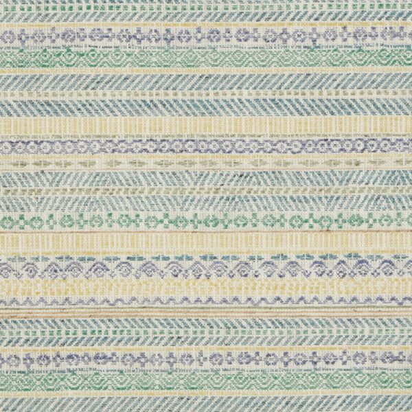 Khari Fabric - Aquarelle by blue traditional jacquard fabric from iLiv