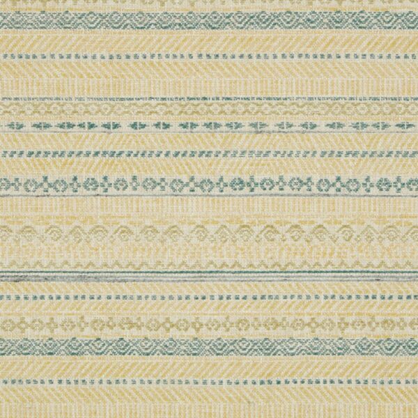 Khari Fabric - Cedar by blue traditional jacquard fabric from iLiv