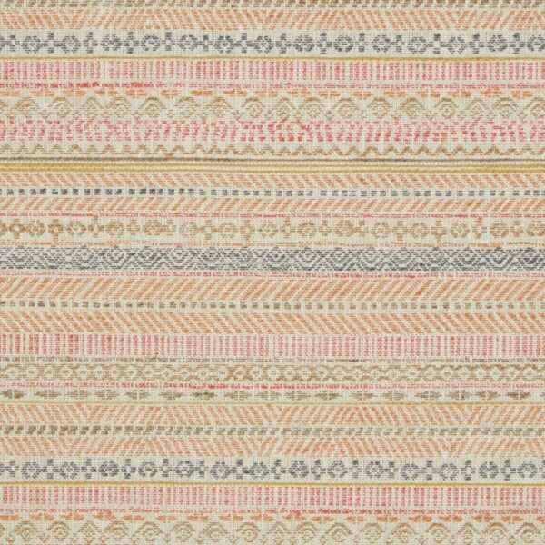 Khari Fabric - Sienna by orange traditional jacquard fabric from iLiv