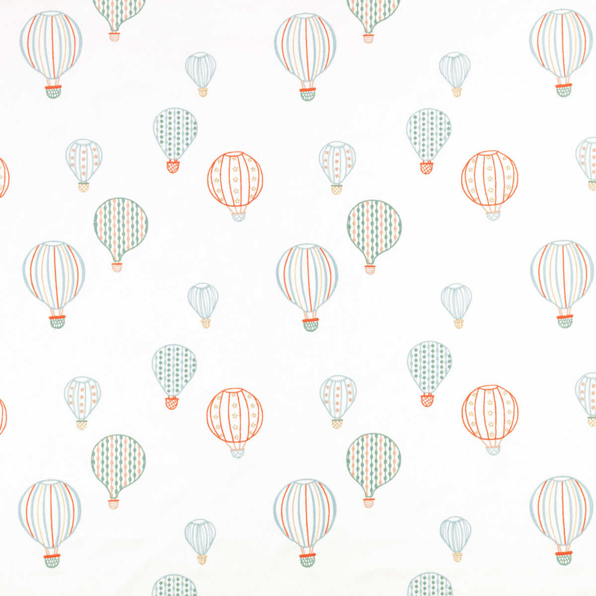 Up Up Away Fabric by blue children's embroideried fabric from Villa Nova