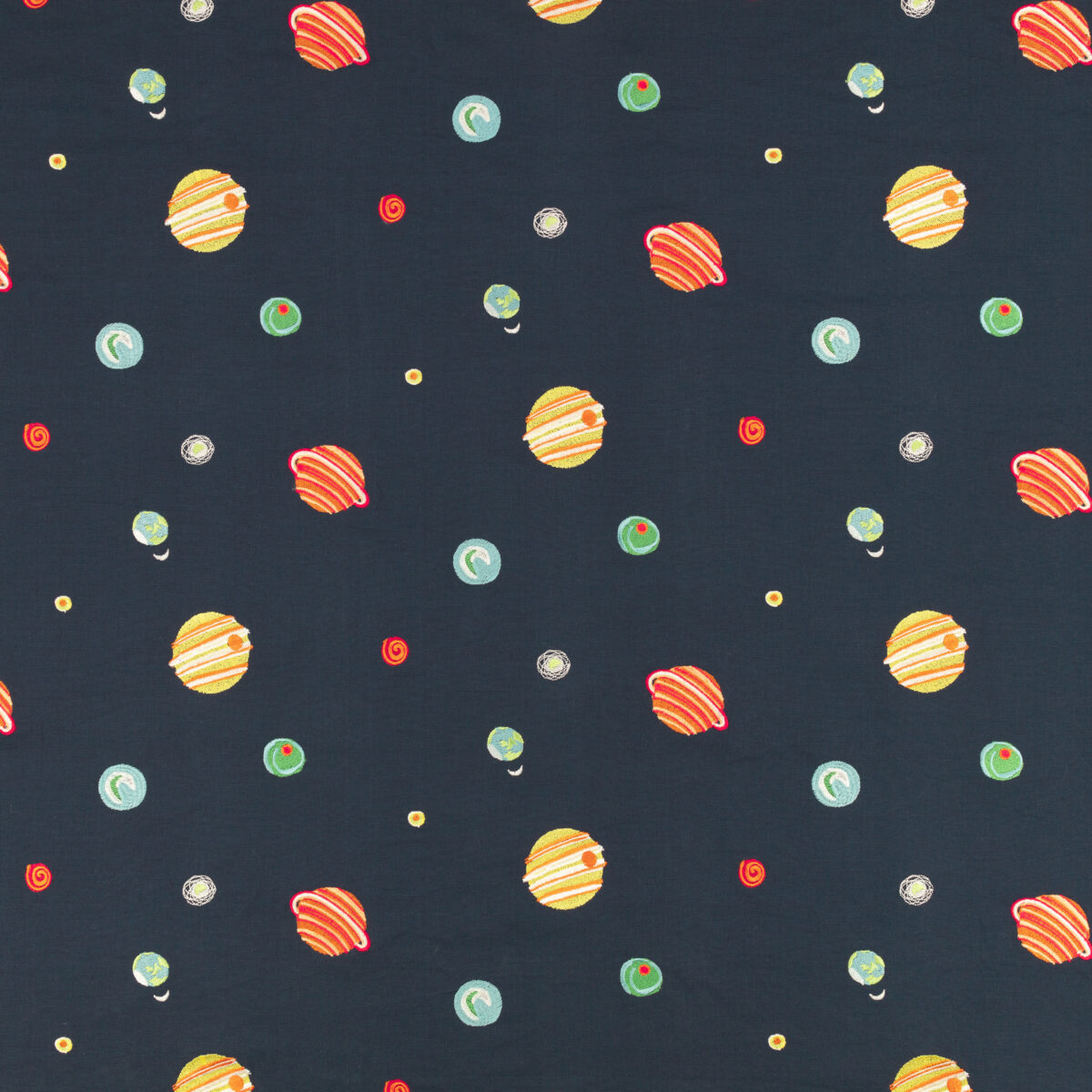 Solar System Fabric - 1 by multicolour children's printed fabric from Villa Nova