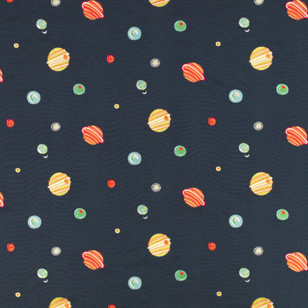 Solar System Fabric - 1 by multicolour children's printed fabric from Villa Nova