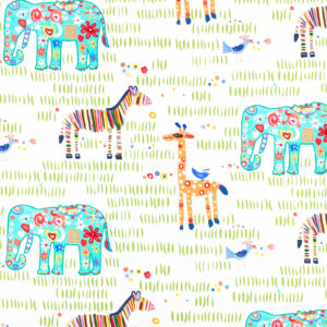 multicolour children's printed fabric from Villa Nova