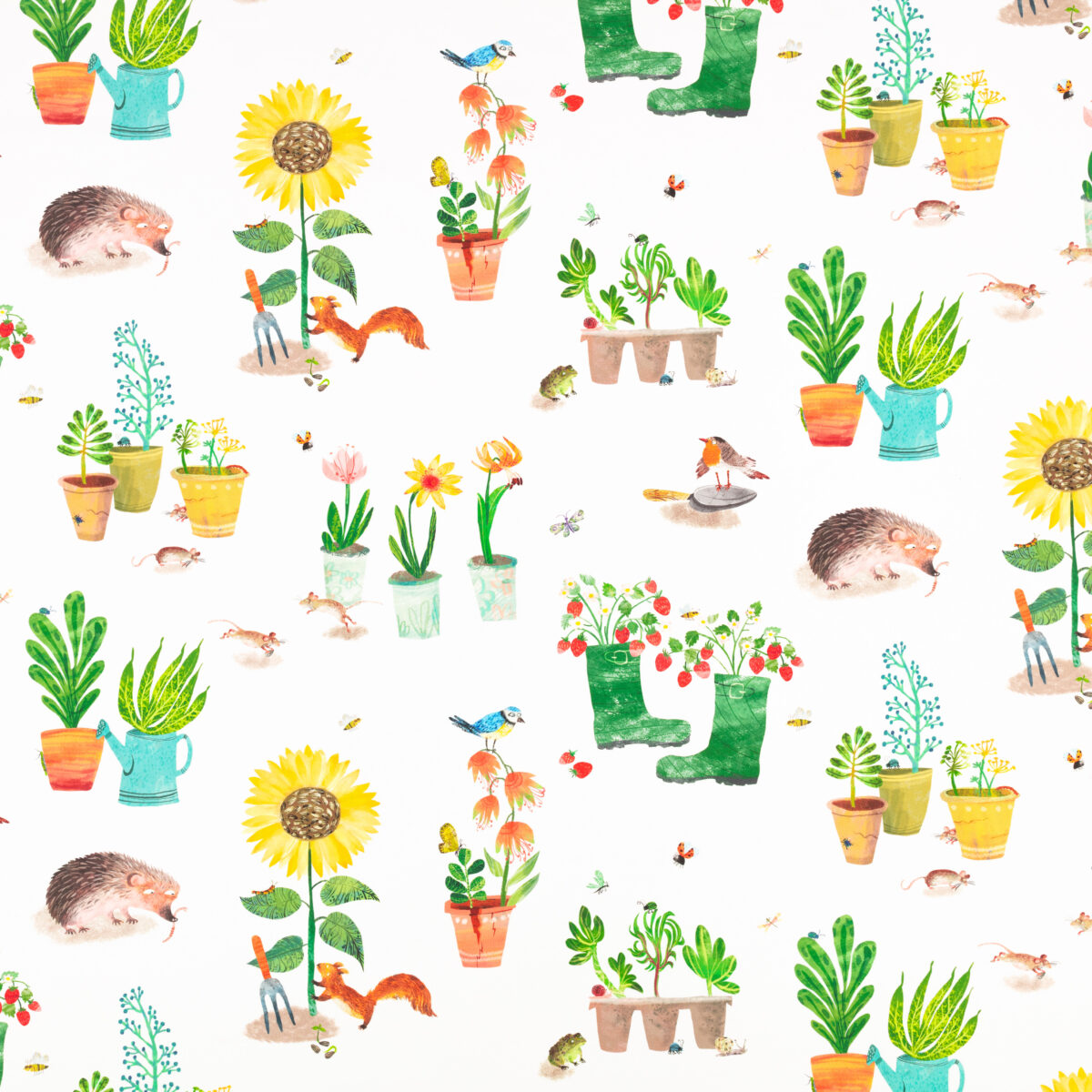 Garden Grow Fabric - 1 by multicolour children's printed fabric from Villa Nova