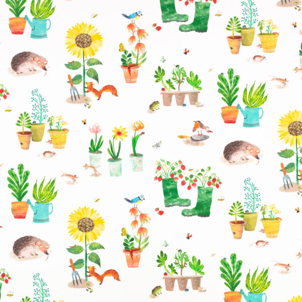 Garden Grow Fabric - 1 by multicolour children's printed fabric from Villa Nova