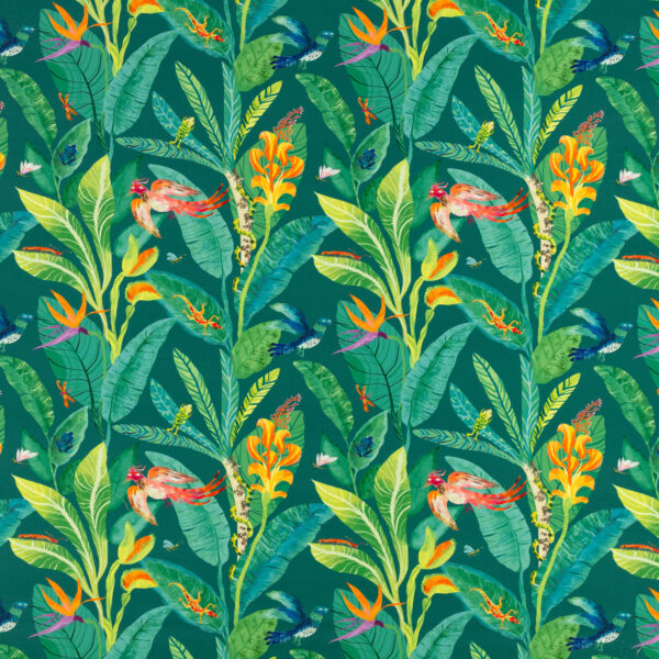 Jungle Boogie Fabric - 1 by green children's printed fabric from Villa Nova