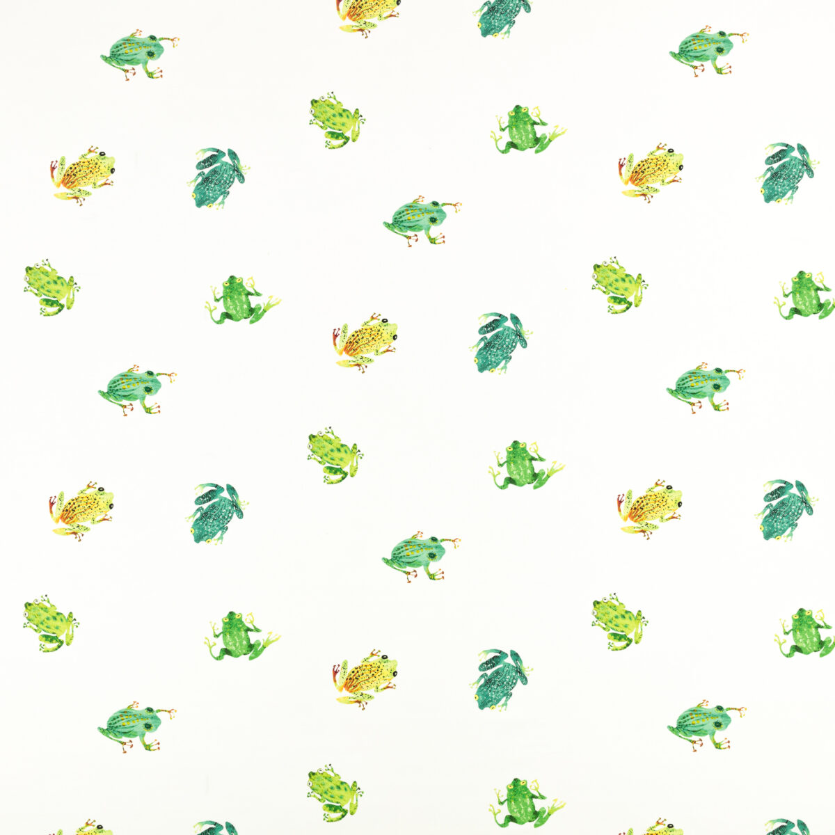 Leap Frog Fabric - 1 by green children's printed fabric from Villa Nova