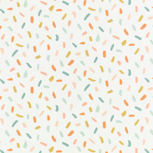 Sprinkles Fabric - Ice-Cream by orange children's printed fabric from Villa Nova
