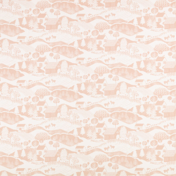 Far Far Away Fabric - Blush by pink children's printed fabric from Villa Nova