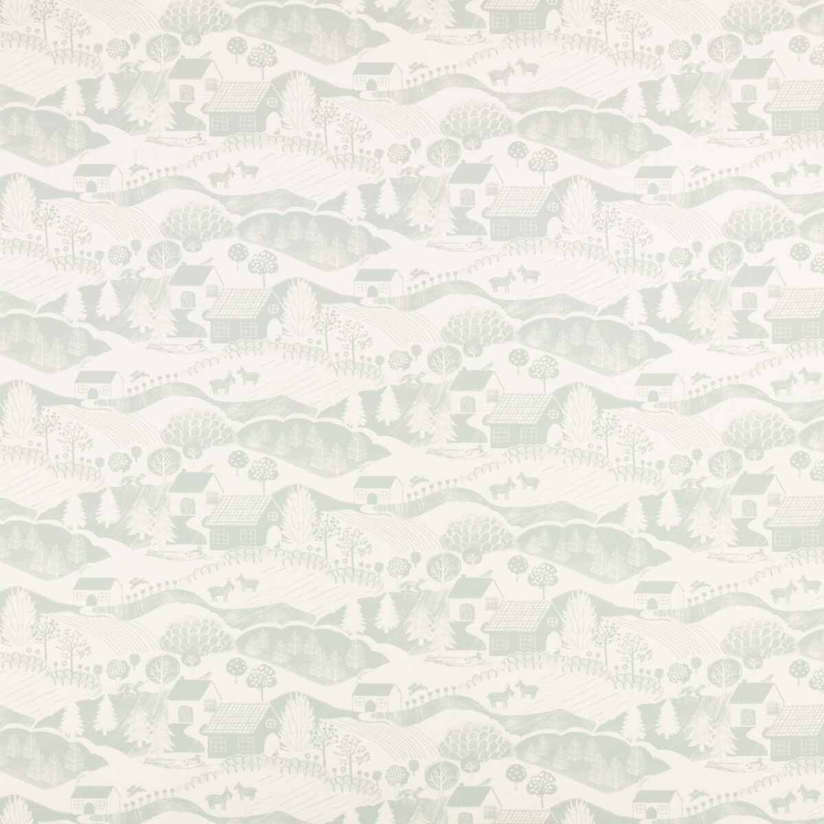 green children's printed fabric from Villa Nova