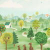 green children's printed fabric from Villa Nova
