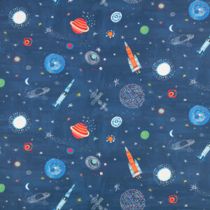 blue children's printed fabric from Villa Nova