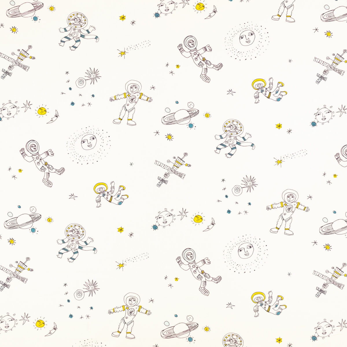 neutral children's printed fabric from Villa Nova