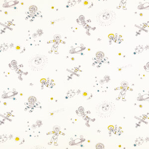 neutral children's printed fabric from Villa Nova