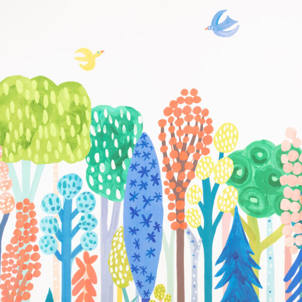 Rainbow Forest Fabric by multicolour children's printed fabric from Villa Nova