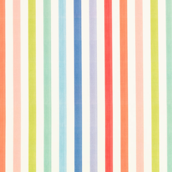 Candy Cane Fabric - Rainbow by multicolour striped printed fabric from Villa Nova