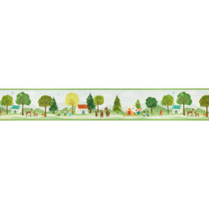 green children's wallpaper from villa nova