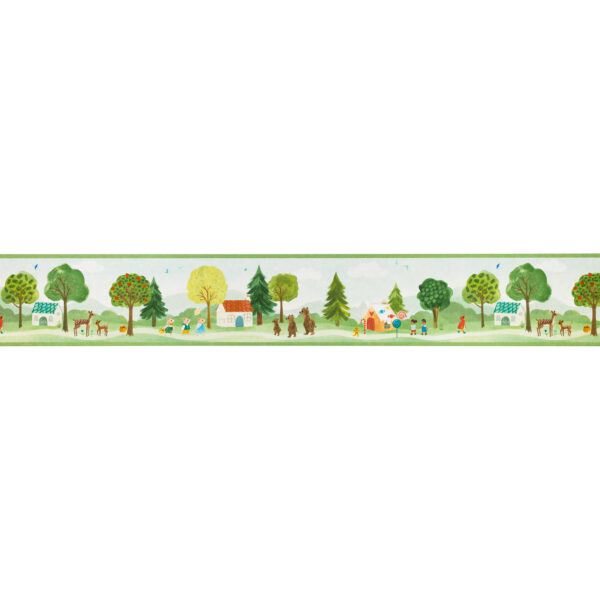 green children's wallpaper from villa nova
