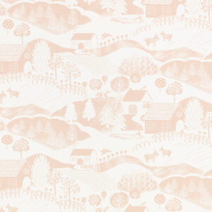 orange children's wallpaper from villa nova