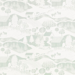 green children's wallpaper from villa nova