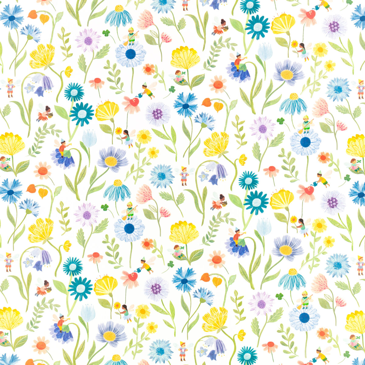 Fairy Garden Wallcovering - 1 by multicolour children's wallpaper from villa nova