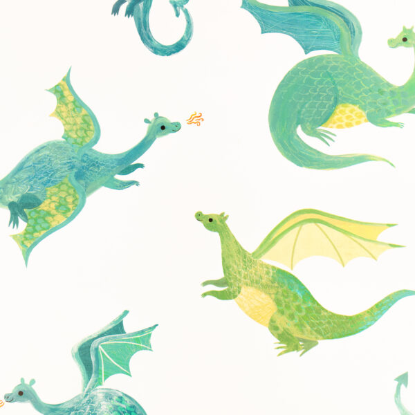 green children's wallpaper from villa nova