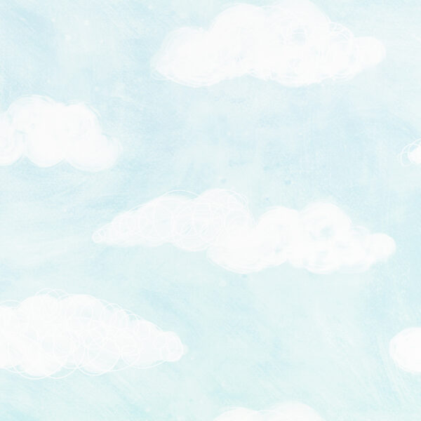 Cloud Dance Wallcovering - 1 by blue children's wallpaper from villa nova