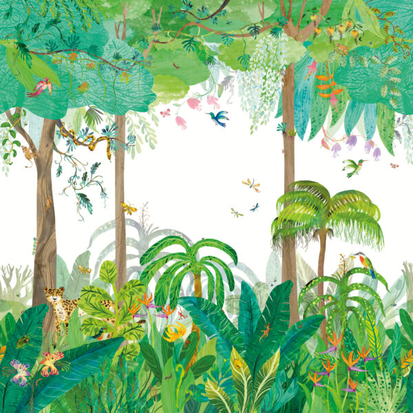 Jungle Japes Wall Mural - 1 by green children's wallpaper from villa nova