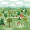 green children's wallpaper from villa nova