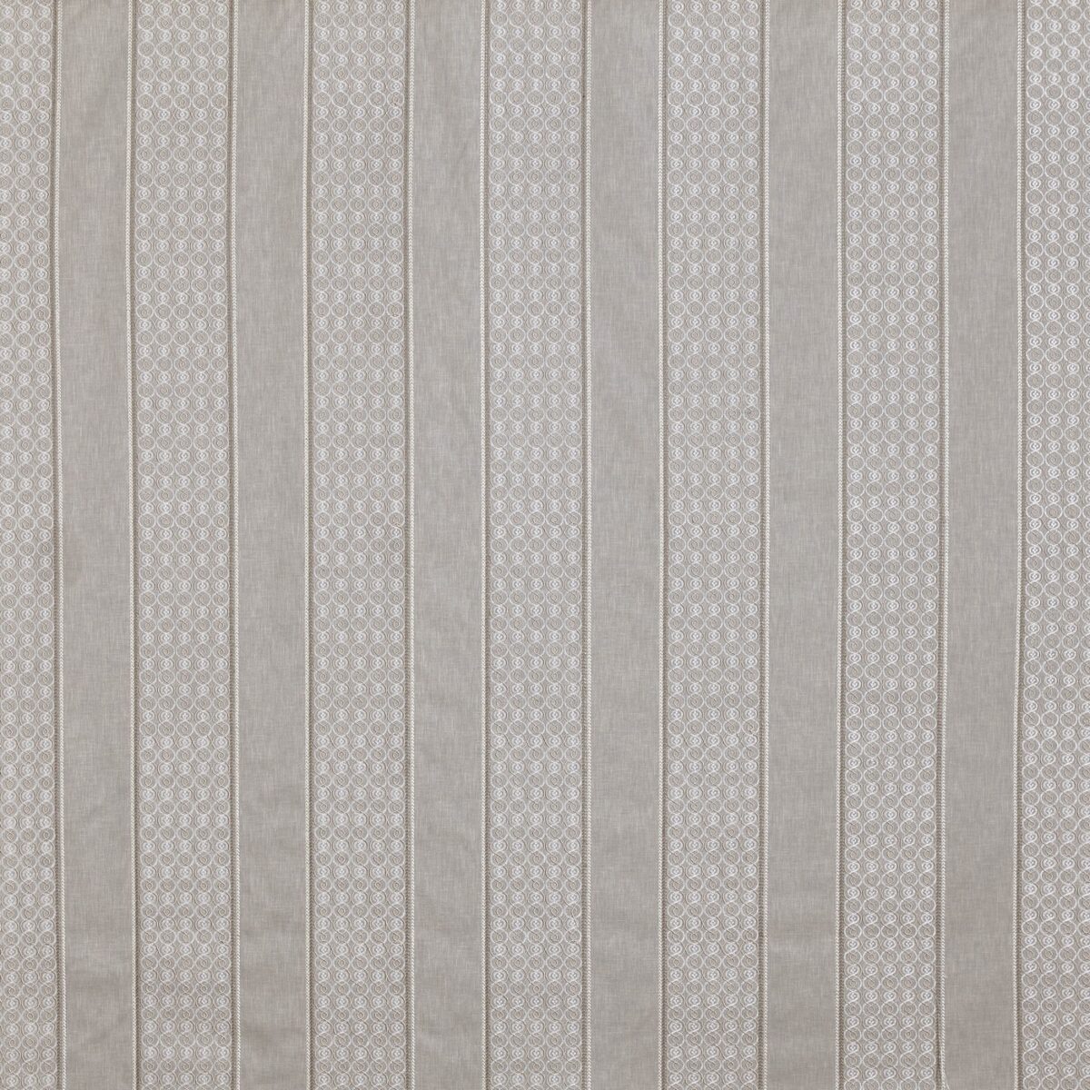 Correlli Fabric - Feather by black-grey striped embroideried fabric from Prestigious Textiles