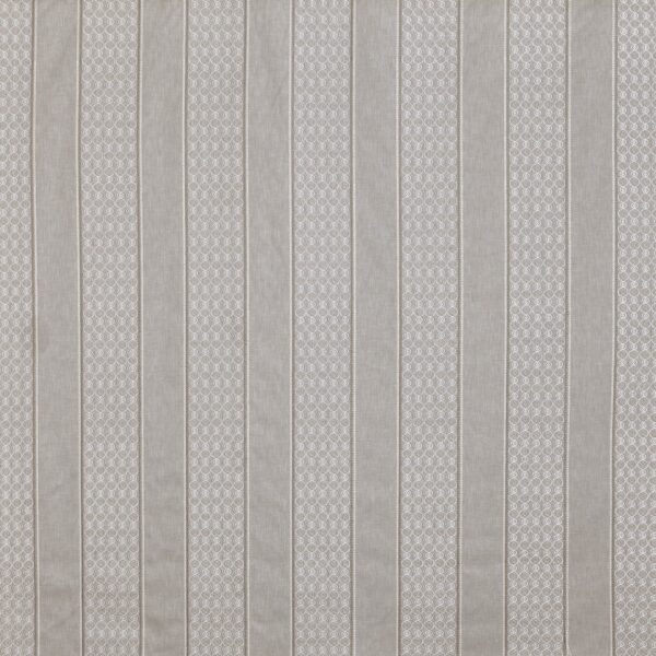 Correlli Fabric - Feather by black-grey striped embroideried fabric from Prestigious Textiles
