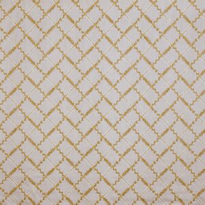yellow geometric embroideried fabric from Prestigious Textiles