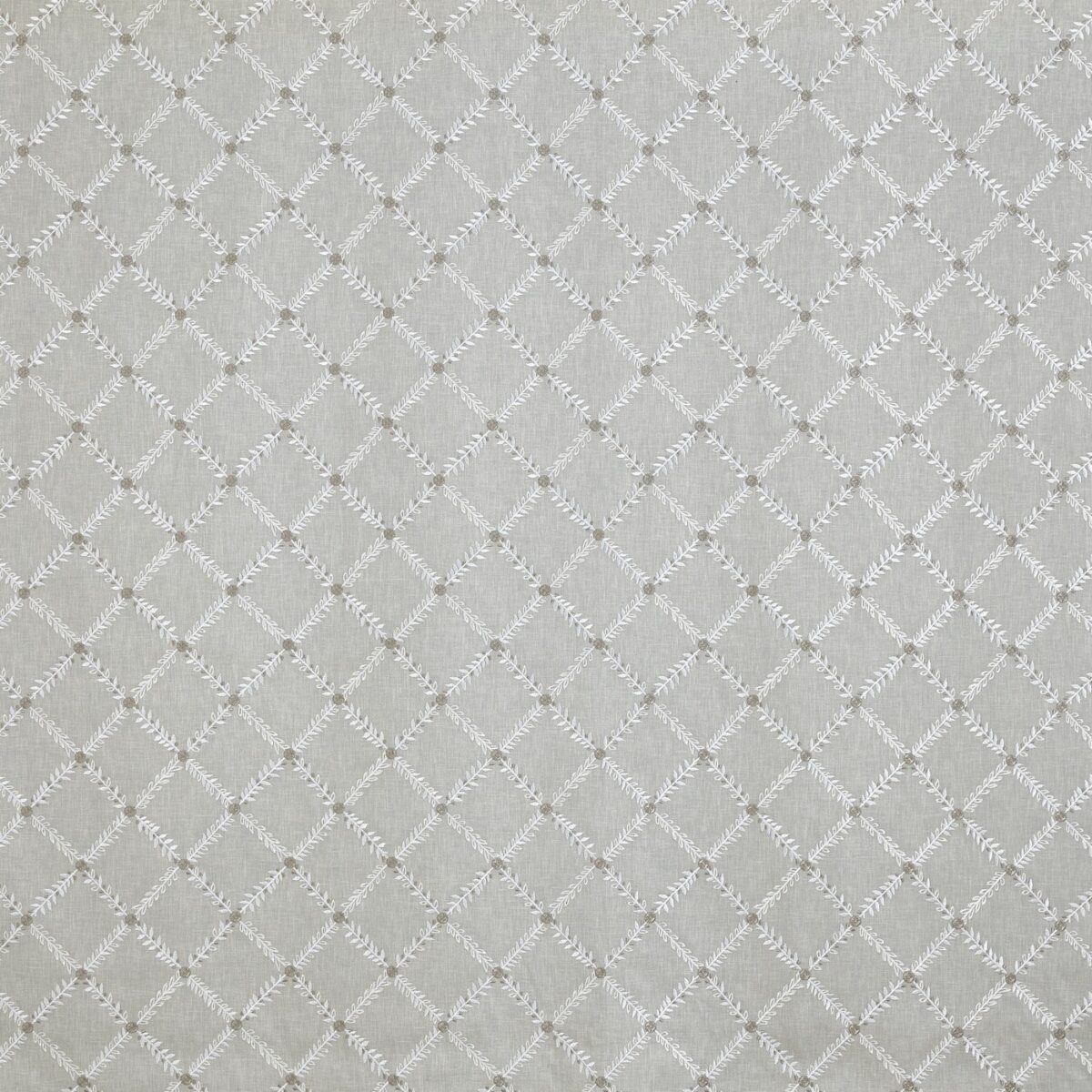Gianna Fabric - Feather by black-grey geometric embroideried fabric from Prestigious Textiles
