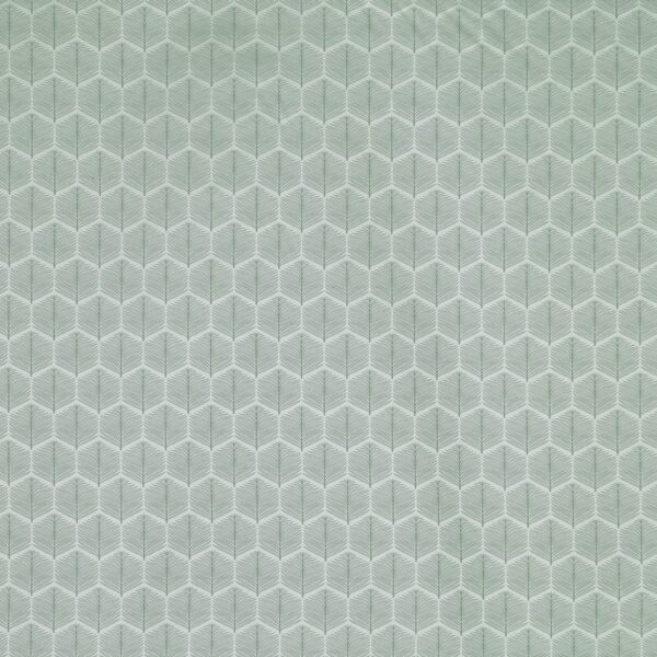 Puccini Fabric - Duck Egg by green botanical jacquard fabric from Prestigious Textiles