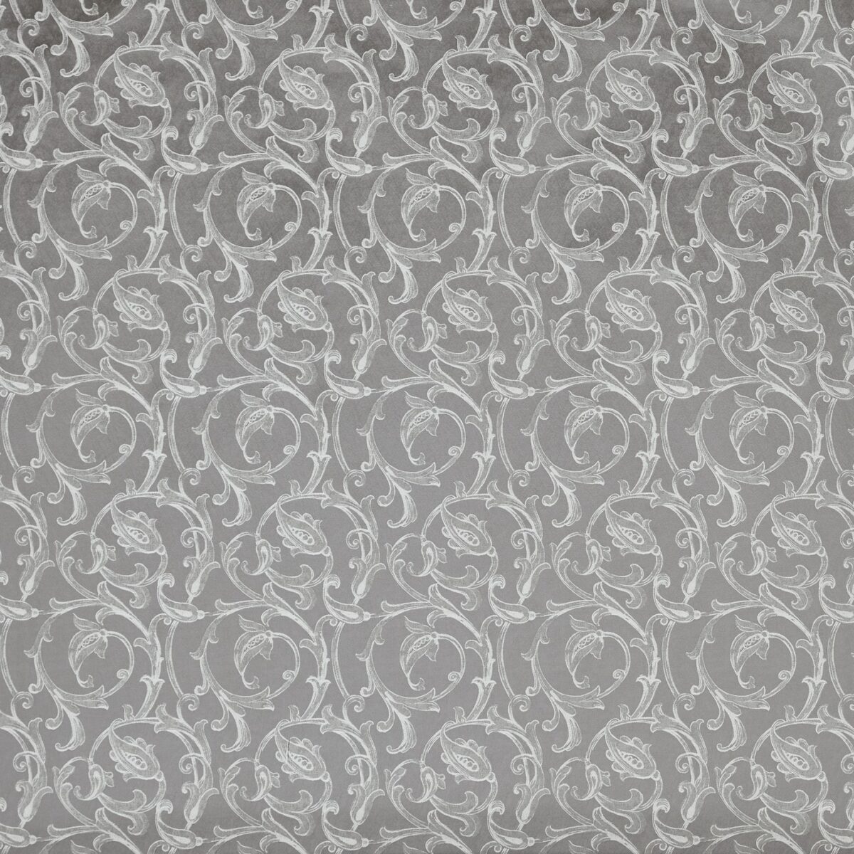 Vivaldi Fabric - Feather by black-grey botanical jacquard fabric from Prestigious Textiles